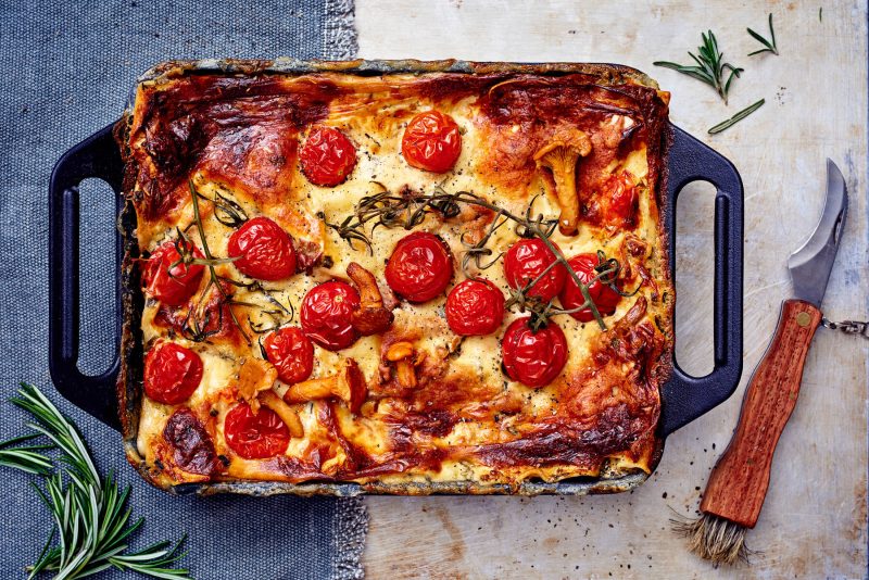 Kantarellilasagne
