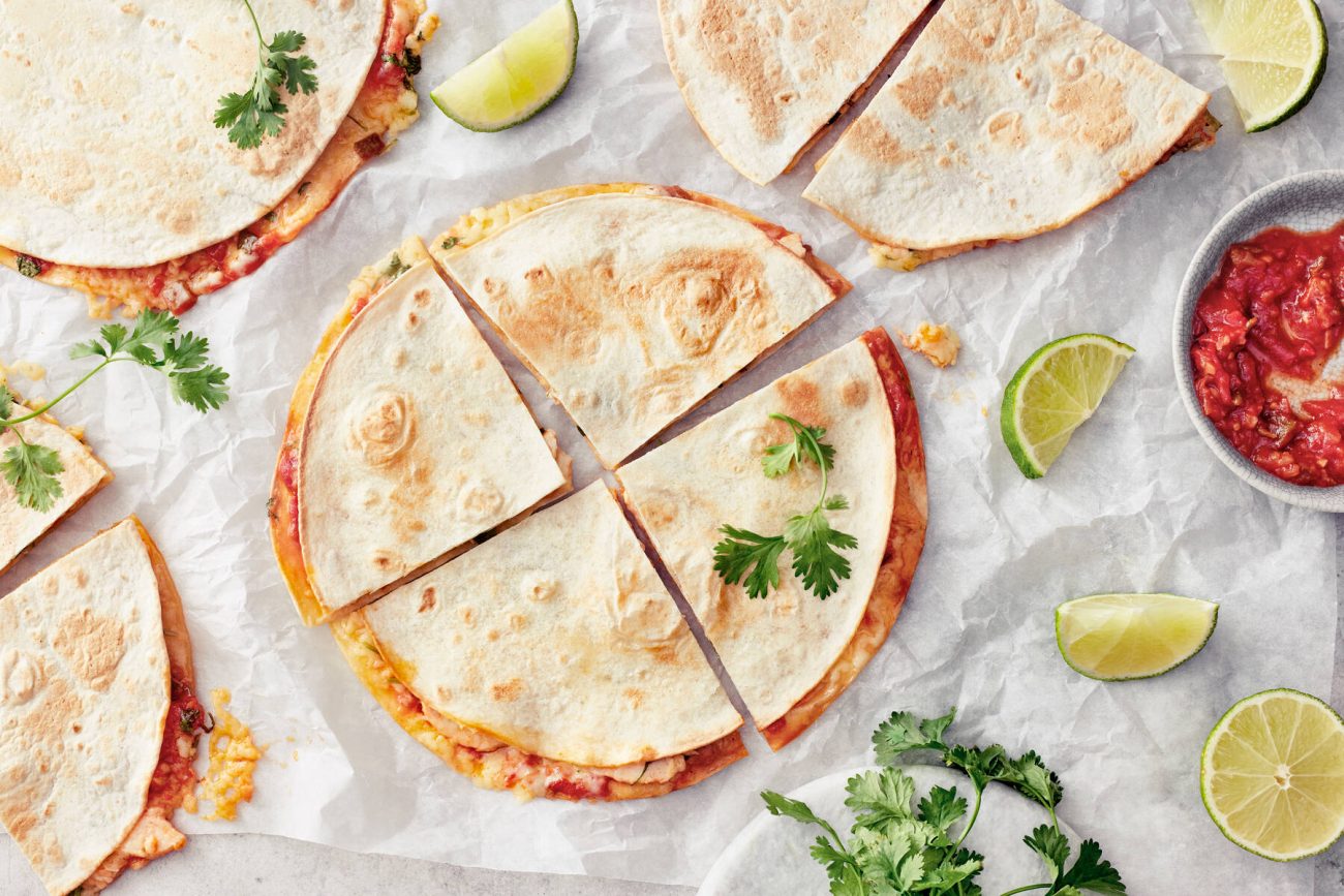 Kanaquesadilla uunissa