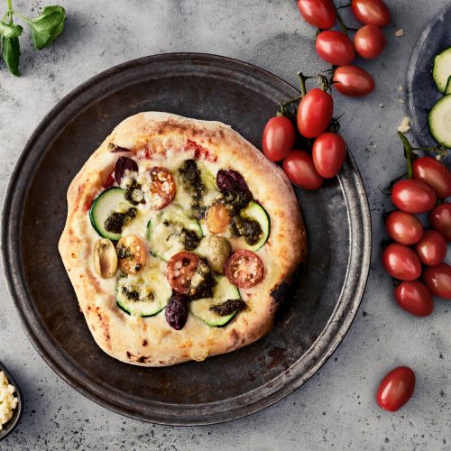 Kesäkasvispizza eli pizza verde