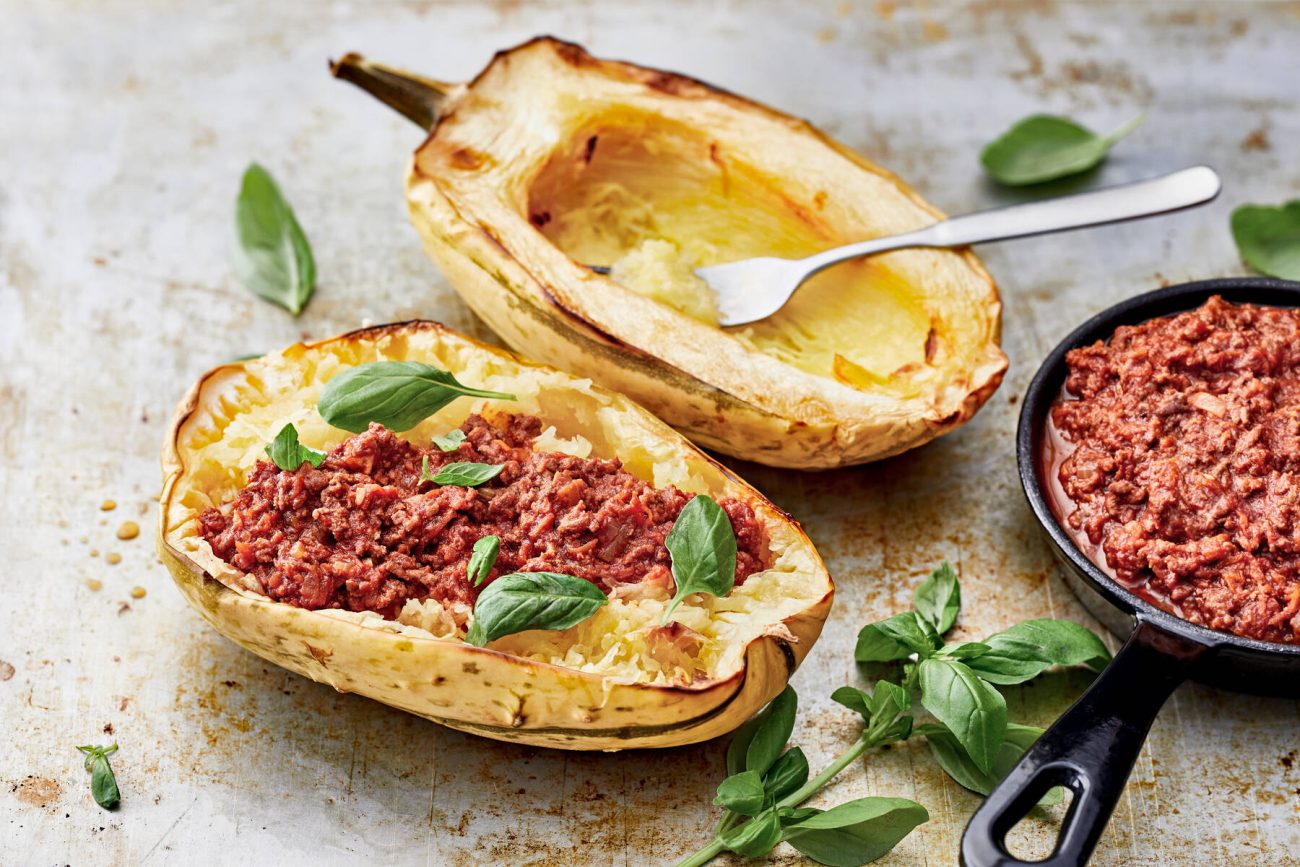 Spagettikurpitsa bolognese