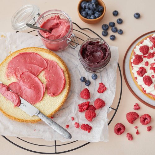 Vadelmacurd ja mustikkacurd