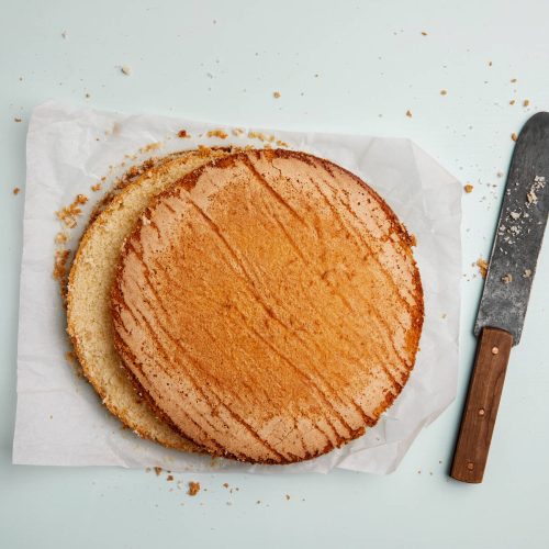 Sokerikakkupohja lasimenetelmällä