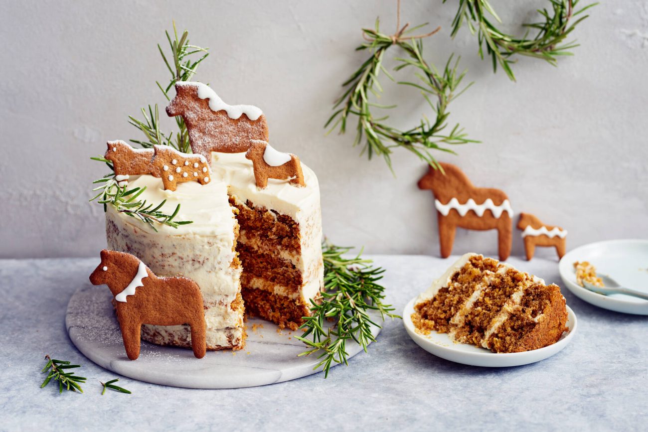 Jouluinen porkkanakakku