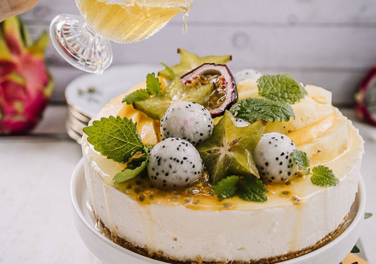 Satokausikalenterin jogurtti-juustokakku