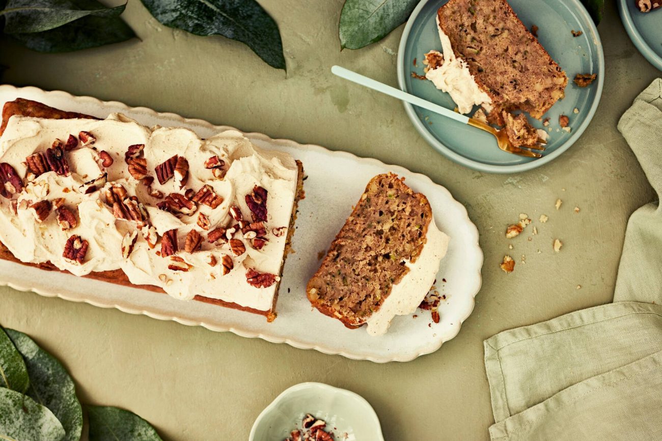 Kesäkurpitsakakku piparkakkukuorrutteella