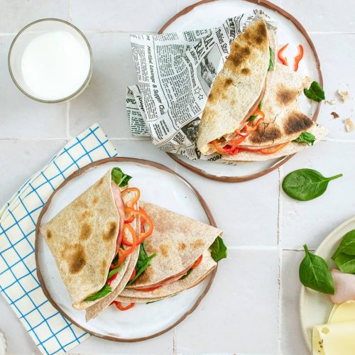 Paahdetut juusto-kinkkutaskut