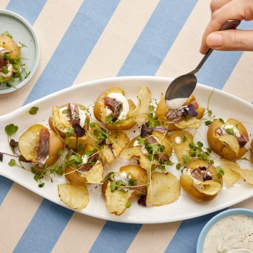 Silli-peruna snacksit