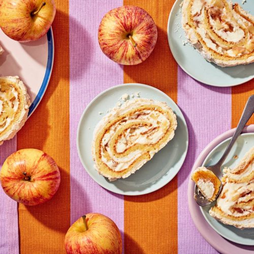 Omenahyve-kääretorttu