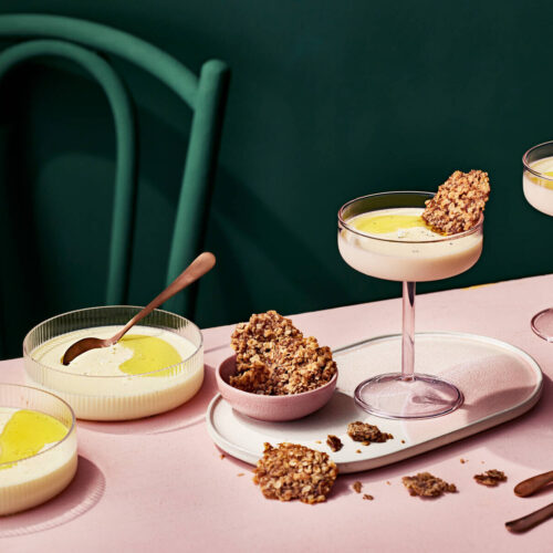 Vaniljapannacotta oliiviöljyllä ja suolalla