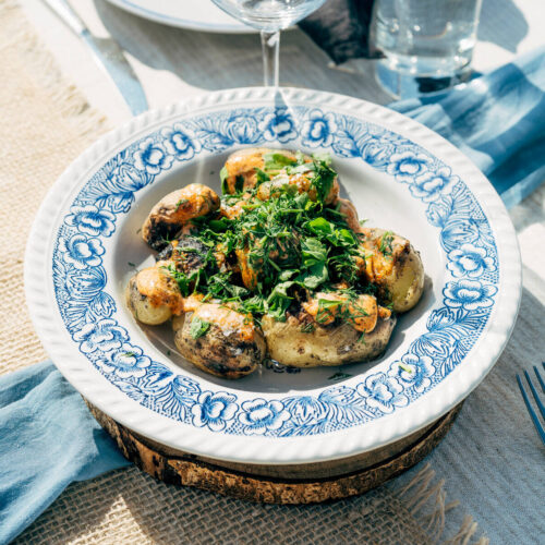 Teemu Laurellin perunat ja tahini-ranchkastike