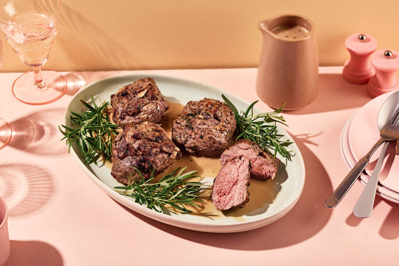 Karitsanpaisti konjakki-kermakastikkeella