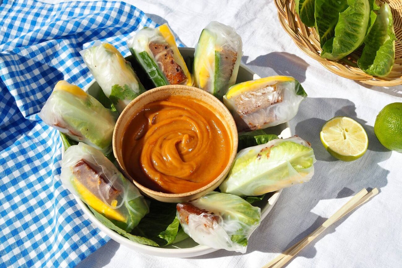 Kesärullat & maapähkinävoidippi