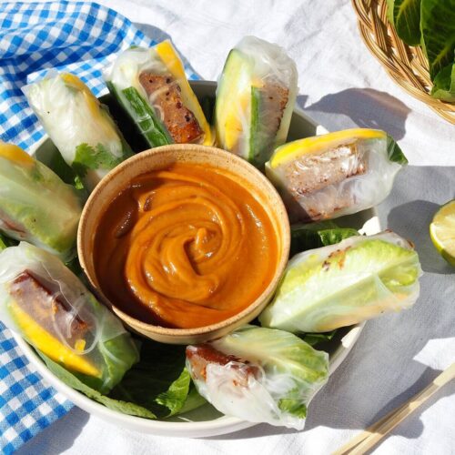 Kesärullat & maapähkinävoidippi