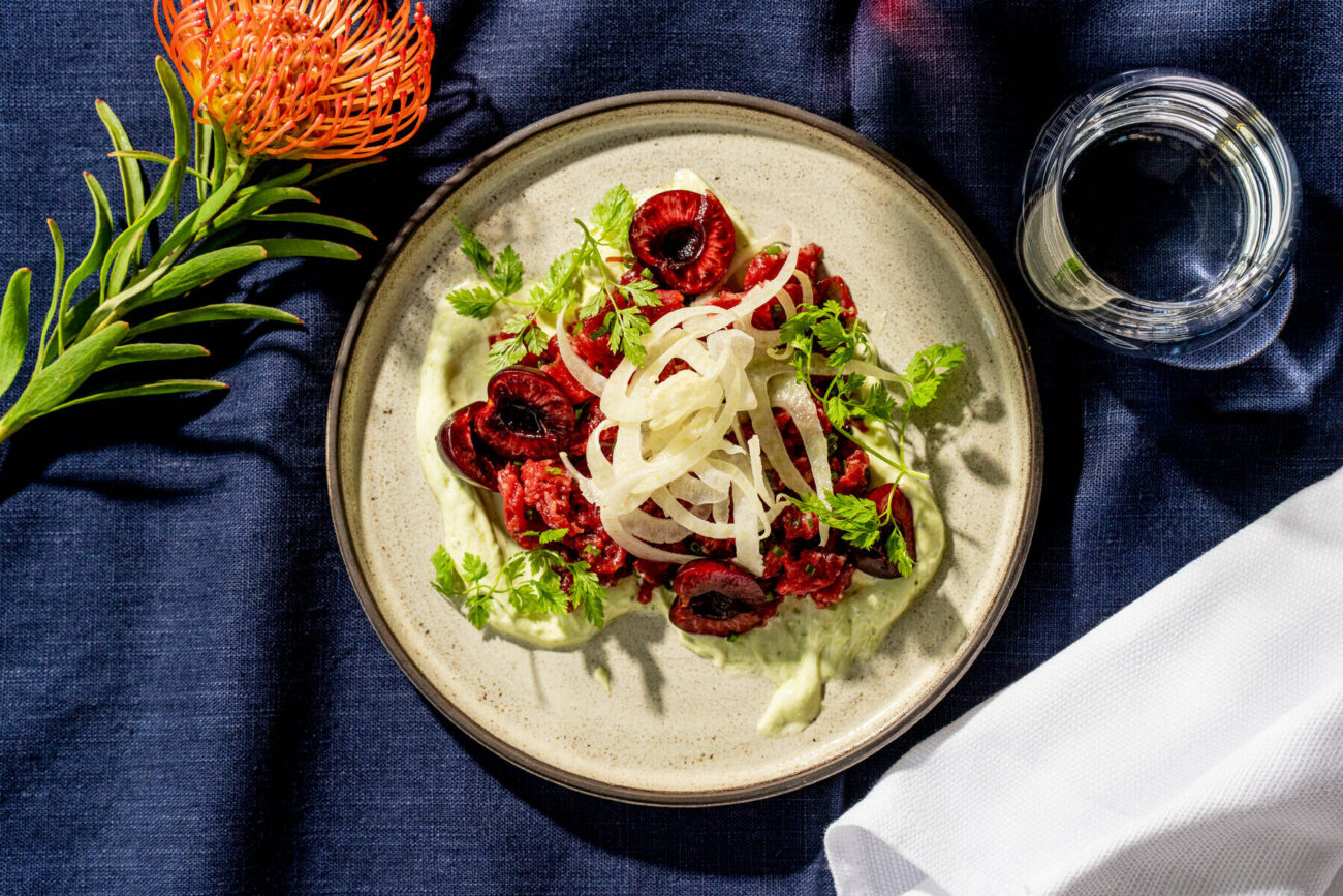 Teemu Laurellin tartar lipstikkatuorejuustolla