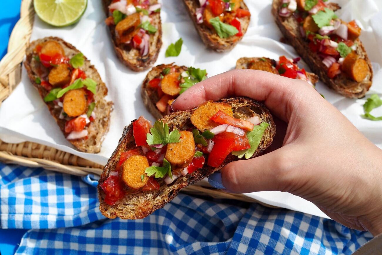 Chorizo bruschetta