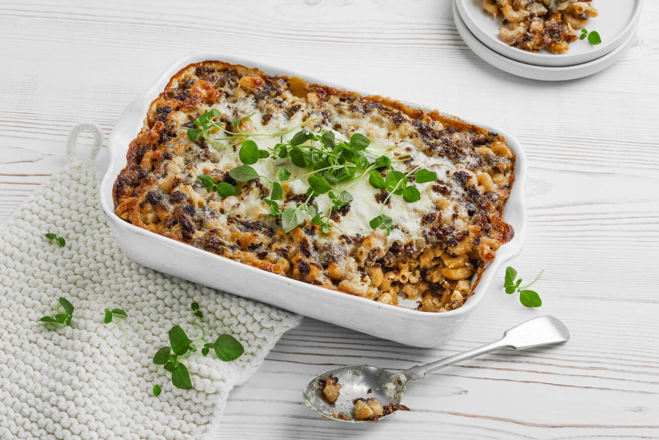 Makaronilaatikko Härkis-härkäpapumurusta