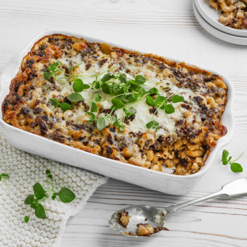 Makaronilaatikko Härkis härkäpapumurusta