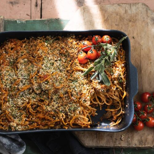 Härkis-spagettivuoka