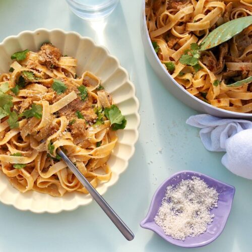 Vegaaninen Pasta Alfredo