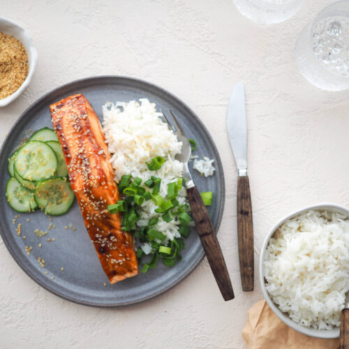 Teriyakilohi airfryerissa