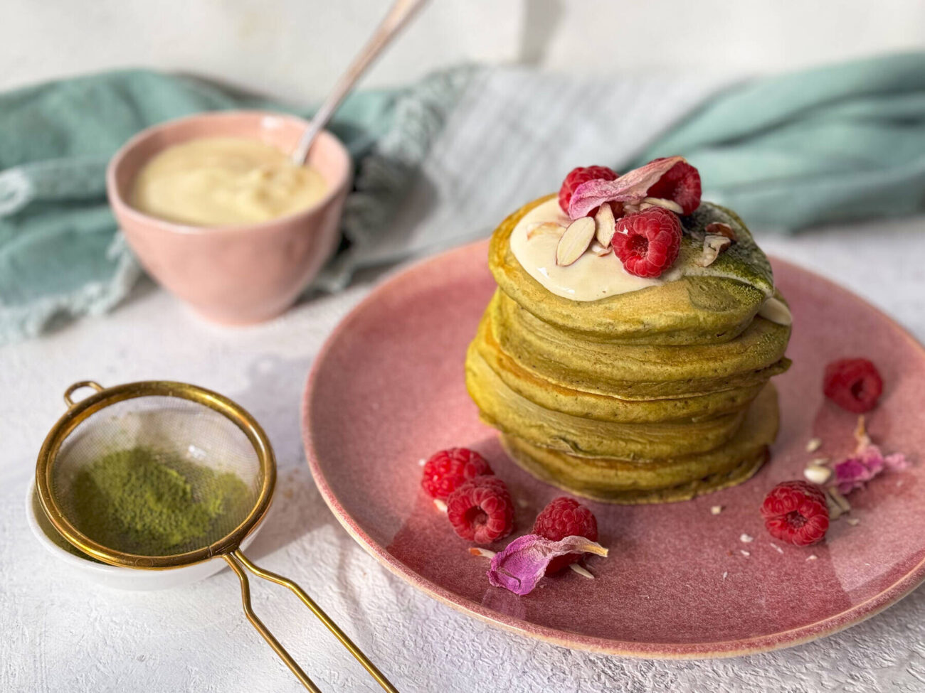 Vegaaniset matchapannukakut