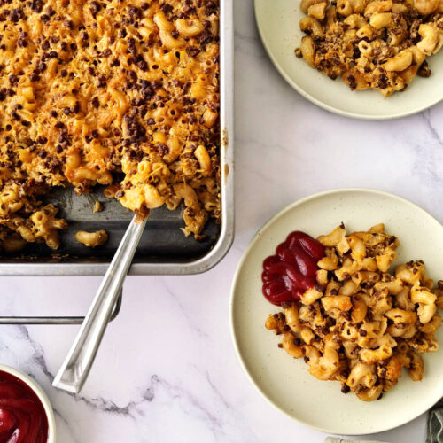 Vegaaninen makaronilaatikko