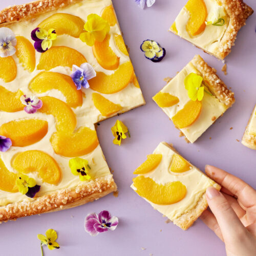 Helppo persikkarahkapiirakka