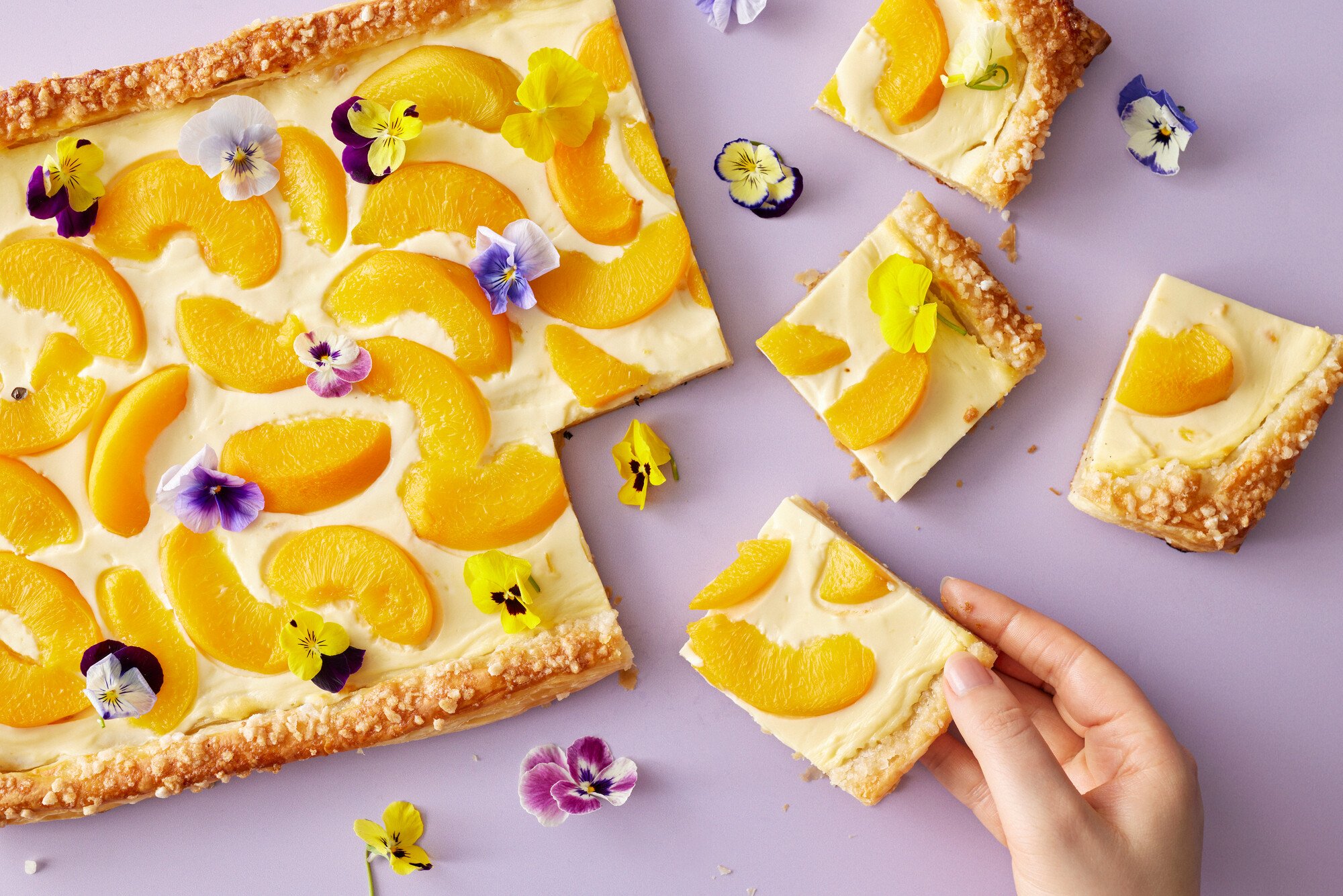 Helppo persikkarahkapiirakka