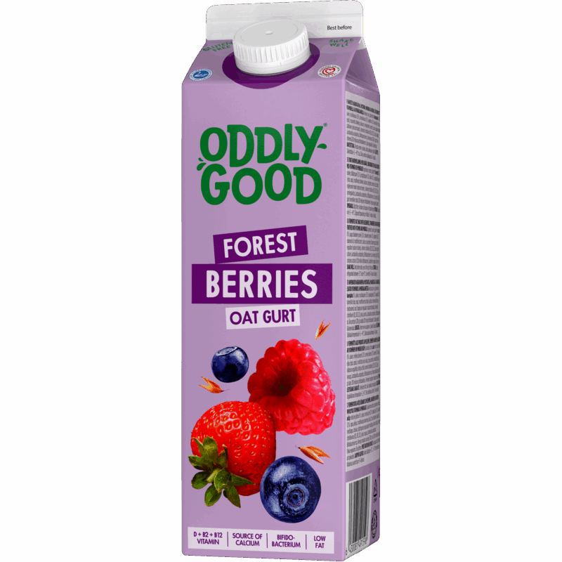 Oddlygood® kaurapohjainen gurtti 1 kg metsämarja gluteeniton