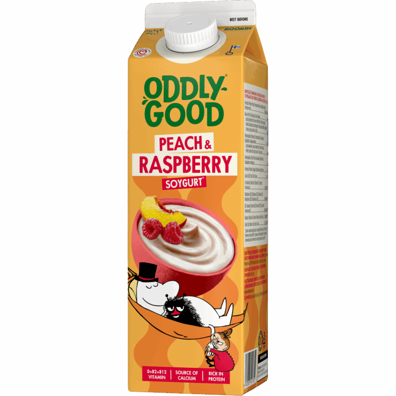 Oddlygood® Soygurt 1 kg persikka & vadelma