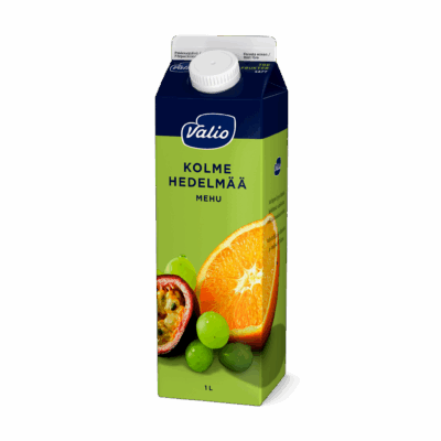 Valio 3 hedelmän mehu 1 l (rypäle, appelsiini, passiohedelmä)
