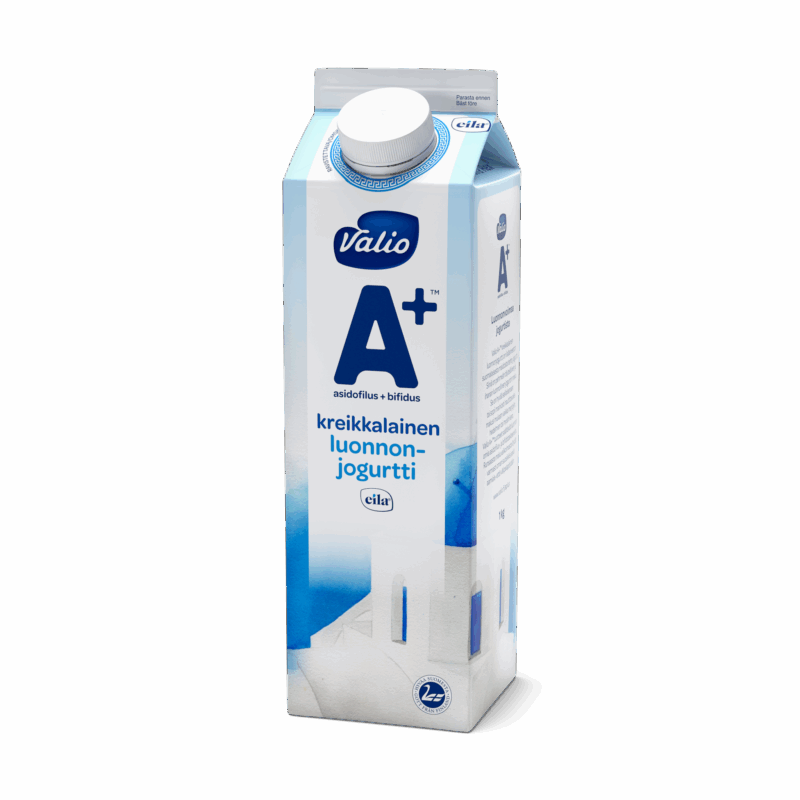Valio A+™ kreikkalainen luonnonjogurtti maustamaton laktoositon 1 kg