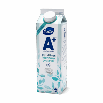 Valio A+™ luonnonjogurtti täyteläinen maustamaton laktoositon 1 kg