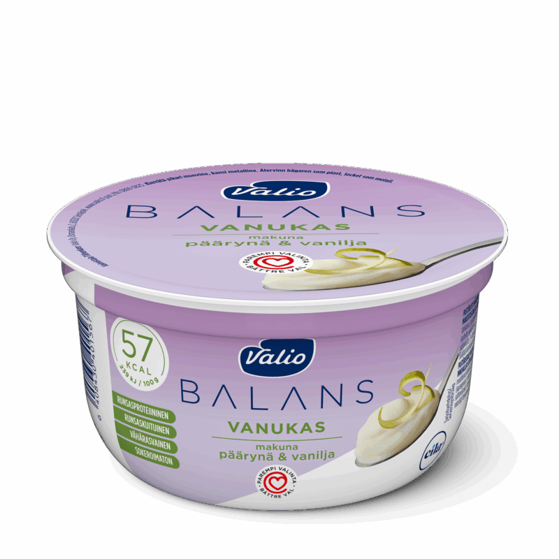 Valio Balans vanukas päärynä-vanilja laktoositon 150 g