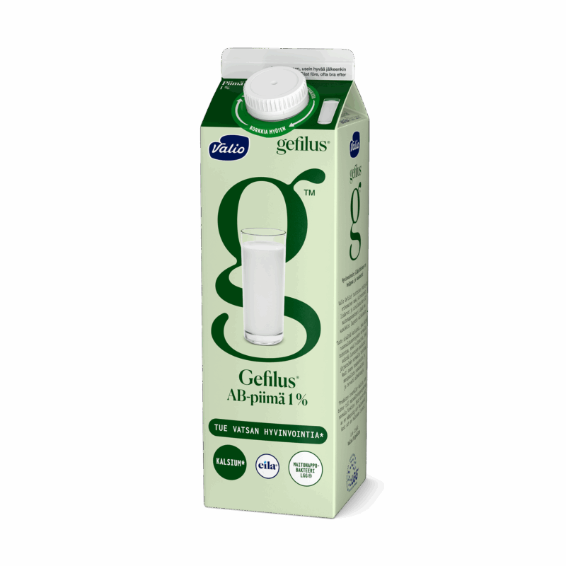 Valio Gefilus® AB-piimä 1% 1 l laktoositon