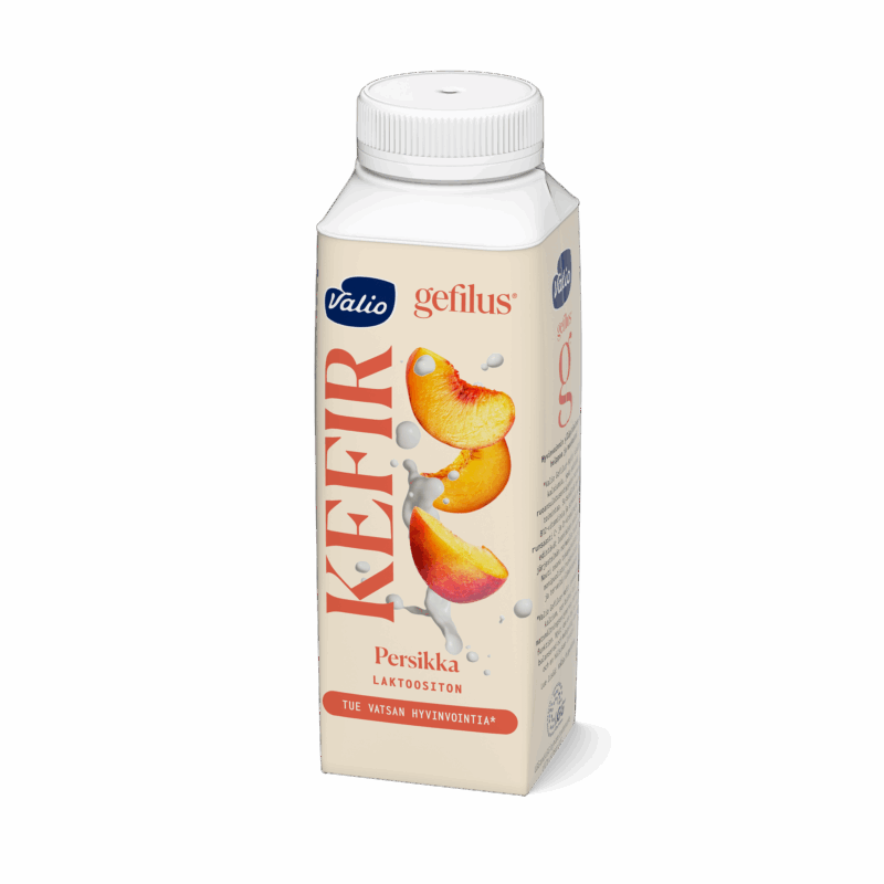 Valio Gefilus® Kefir persikka laktoositon 2,5 dl