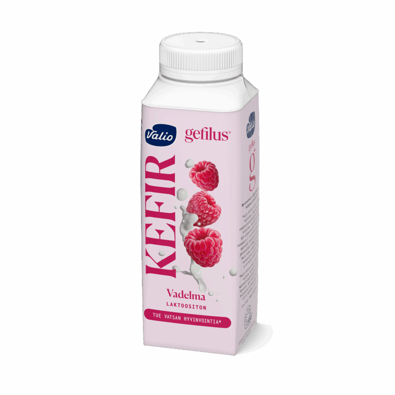 Valio Gefilus® Kefir vadelma laktoositon 2,5 dl