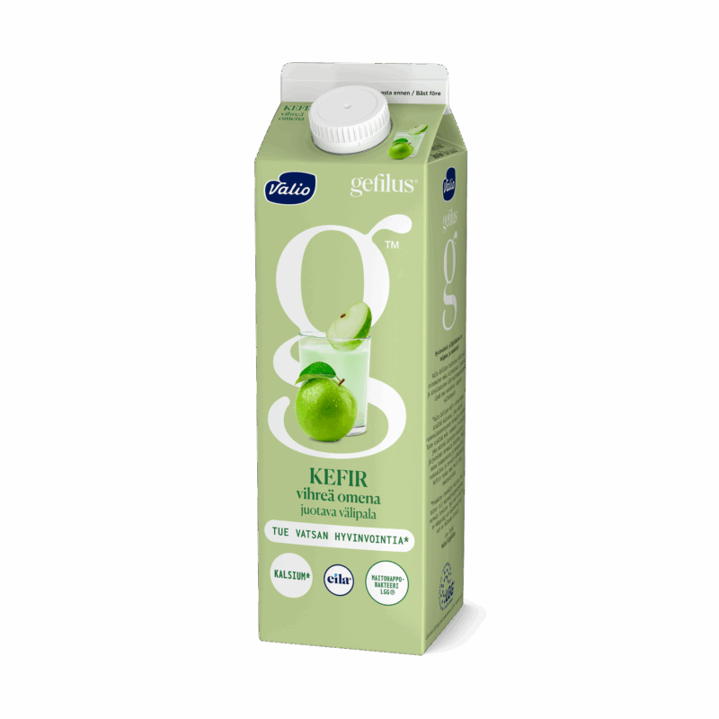 Valio Gefilus® Kefir juotava välipala vihreä omena laktoositon 1 kg