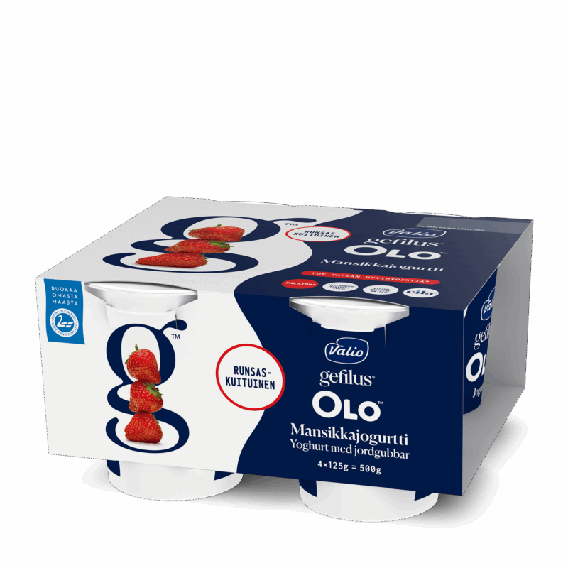 Valio Gefilus® OLO™ jogurtti mansikka laktoositon 4x125 g
