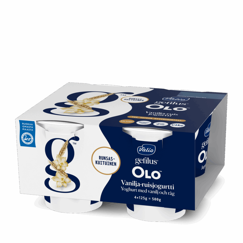 Valio Gefilus® OLO™ jogurtti vanilja-ruis laktoositon 4x125 g