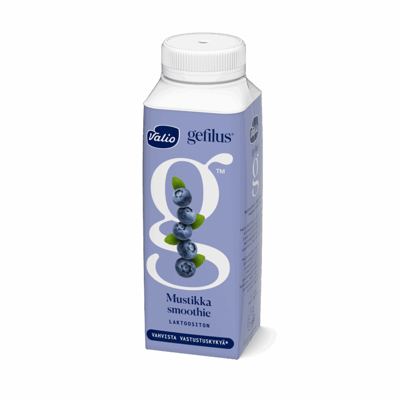Valio Gefilus® Smoothie jogurttijuoma mustikka laktoositon 2,5 dl