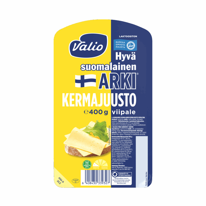 Valio Hyvä suomalainen Arki® kermajuustoviipale e400 g