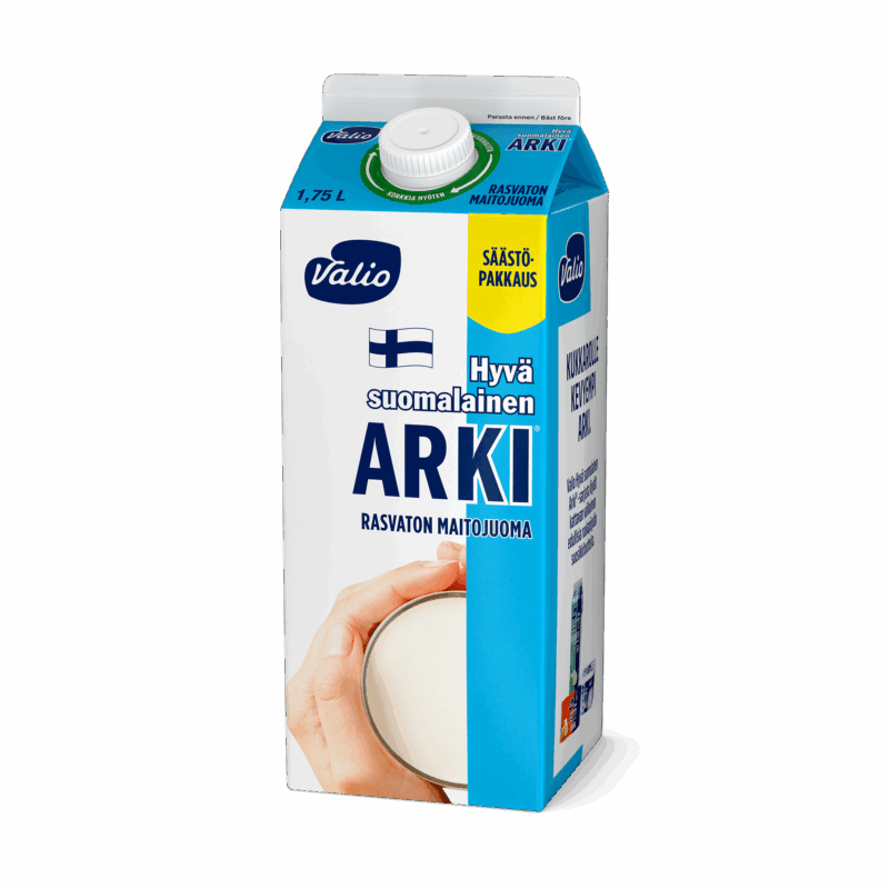 Valio Hyvä suomalainen Arki® rasvaton maitojuoma 1,75 l rullakko