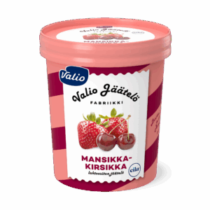 Valio jäätelö mansikka-kirsikka laktoositon 480 ml