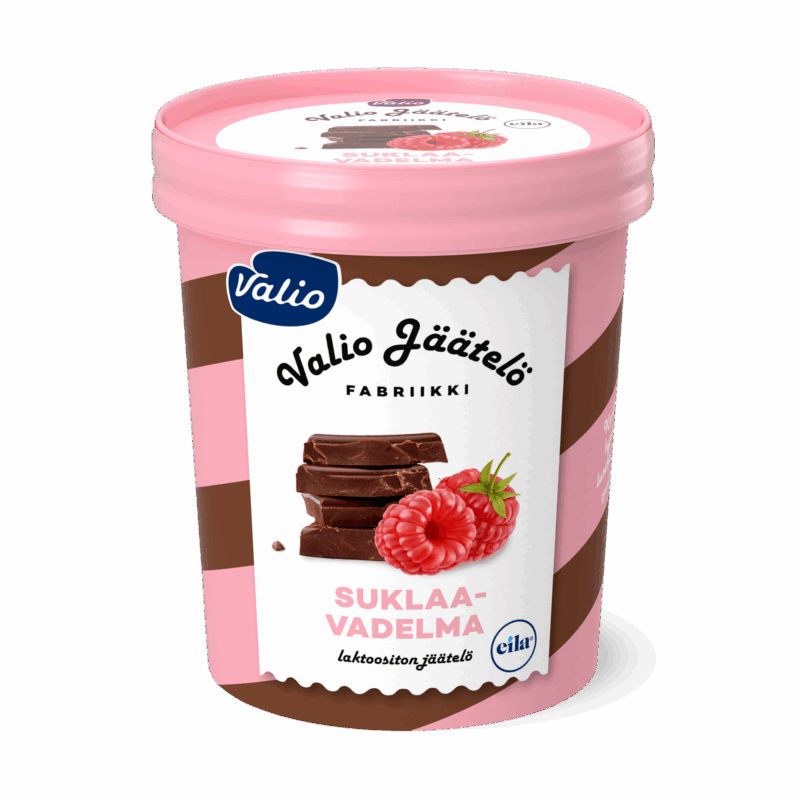 Valio jäätelö suklaa-vadelma laktoositon 480 ml