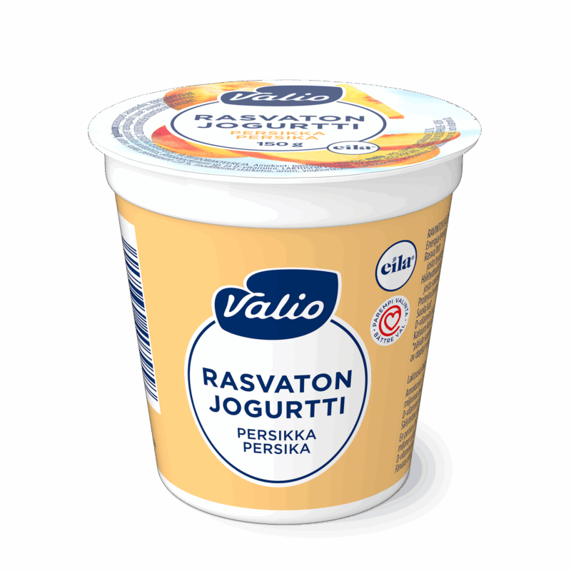 Valio jogurtti persikka rasvaton laktoositon (ammattikeittiöille) 150 g