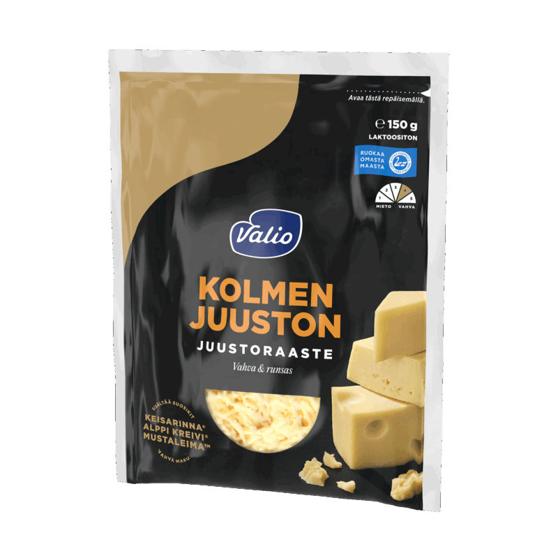 Valio kolmen juuston juustoraaste e150 g