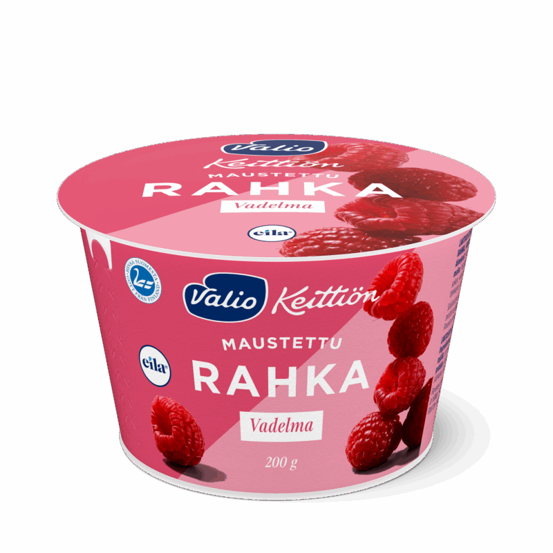 Valio Keittiön maustettu rahka vadelma laktoositon 200 g