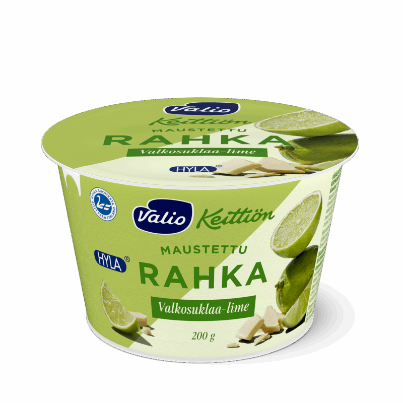 Valio Keittiön maustettu rahka valkosuklaa-lime vähälaktoosinen 200 g