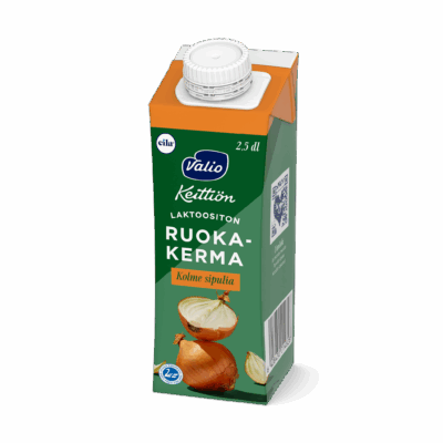 Valio Keittiön ruokakerma kolme sipulia UHT laktoositon 2,5 dl